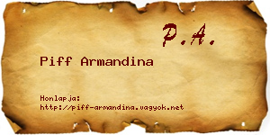 Piff Armandina névjegykártya
